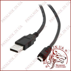 Кабель штекер USB-штекер Mini USB 1.5м (чорний)