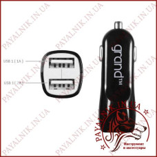 Автомобільний зарядний пристрій Grand 2 usb 5v 2.0a