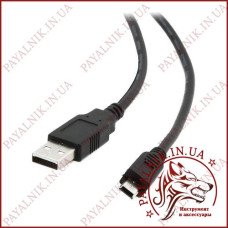 Кабель штекер USB-штекер Mini USB 1.5м (чорний)