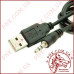 Кабель штекер USB A-штекер AUX Jack 3.5мм 3c 1.5м (навушники)