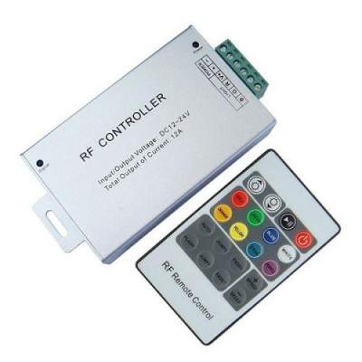 Контролер RGB OEM 12-24V 12A 3 канали по 4A, ІЧ пульт 2.4GHz