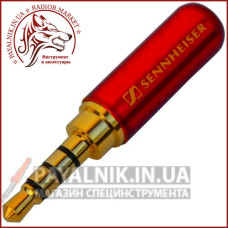 Штекер 3,5 мм 4C, Sennheiser, метал. корпус червоний (1-0045RD)