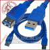 Подовжувач USB (шт.A-гн.А), version 3.0, 1,5м., синій