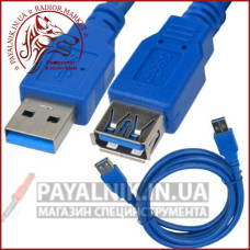 Подовжувач USB (шт.A-гн.А), version 3.0, 1,5м., синій