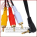 Кабель mini jack 3.5mm 4 pin кутовий - 3 RCA 1.8м (відео-аудіо)
