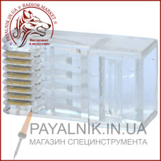 Конектор інтернет 8р8с (RJ-45) штекер під обтиск (normal quality) CAT 5