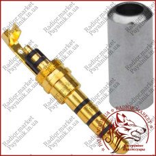 Штекер 3,5 мм 4C, Sennheiser, метал. корпус, сріблястий (1-0045SV)