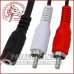 Перехідник гніздо mini jack 3.5mm на 2 RCA 15см