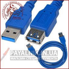 Подовжувач USB (шт.A-гн.А), version 3.0, 1,5м., синій Подовжувач USB (шт.A-гн.А), version 3.0, 1,5м., синій