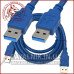 Кабель штекер USB 3.0 - штекер USB 3.0 1.5м (синій)