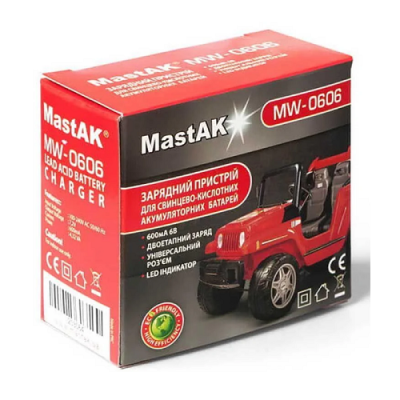 Зарядний пристрій Mastak для свинцево-кислотних акумуляторів 6V (MW-0606)