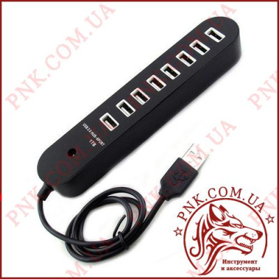 Концентратор USB HUB 8 портів v2.0 480Mbps 60см. прямий