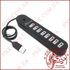 Концентратор USB HUB 8 портів v2.0 480Mbps 60см. прямий Концентратор USB HUB 8 портів v2.0 480Mbps 60см. прямий