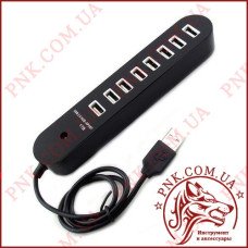 Концентратор USB HUB 8 портів v2.0 480Mbps 60см. прямий