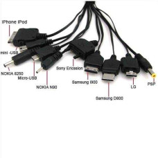 Кабель универсальный USB - 10 штекеров для телефонов