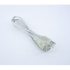 Кабель подовжувач USB 2.0 0.8м (екранований, прозорий)