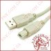 Кабель штекер USB A 2.0 - штекер USB B принтер 1.8м (сірий)