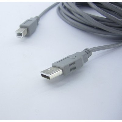 Кабель штекер USB A 2.0 - штекер USB B принтер 3.0м (сірий) (KPO2784-3)