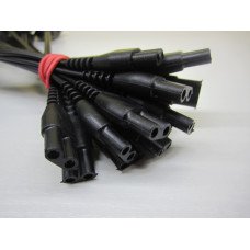 Кабель живлення подвійний 220V 2*0.35мм² 0.2м (маленька вісімка) для шокера, ліхтарика