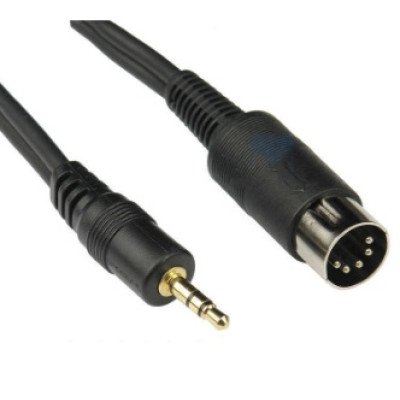 Кабель AUX mini jack 3.5мм - 5pin (радянський) 1.0м чорний (стандарт)