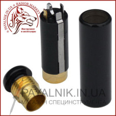 Гніздо 3,5 мм стерео, Sennheiser, метал. корпус, чорний (1-0028BK)