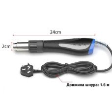 Термоповітряний фен для випаювання мікросхем HandsKit 958, 600W (з насадками) Термоповітряний фен для випаювання мікросхем HandsKit 958, 600W (з насадками)