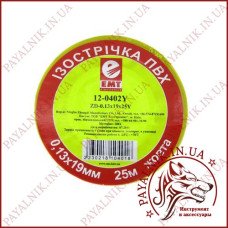 Ізолента електротехнічна 0,13 мм.х19 мм. 25м жовта (12-0402Y)