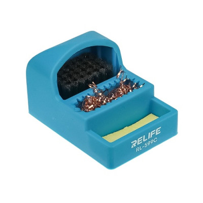 Очисник жал паяльника Relife RL-599C 3in1 (губка, металева стружка, сталева щітка)
