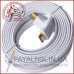 Кабель HDMI 5м v1.4 плоский, білий