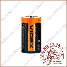 Батарейка VIDEX R20, D, R20P, 1.5V Mercury + cadmium