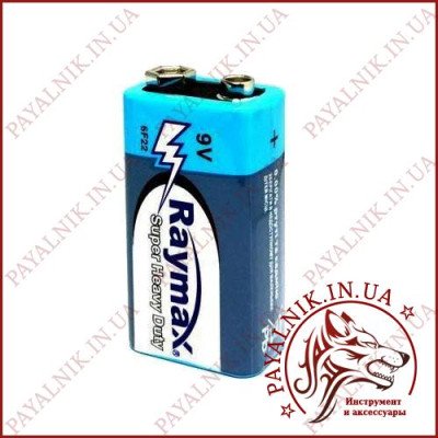 Батарейка 9v Raymax 6F22 (крона) сольова