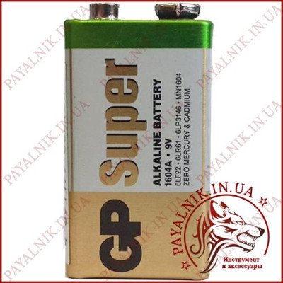 Батарейка Gp крона Super alkaline 9V (6LF22)