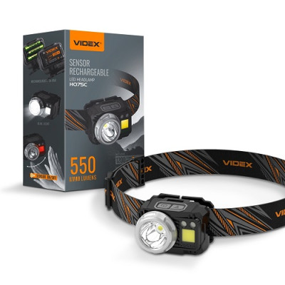 Ліхтарик налобний Videx VLF-H075C 500Lm 5000K