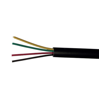 Кабель RJ*45 UTP Сat.5e 2P, 4 жили, 2 пари (0,51CCA), (кручена пара) зовнішній чорний, 1 метр