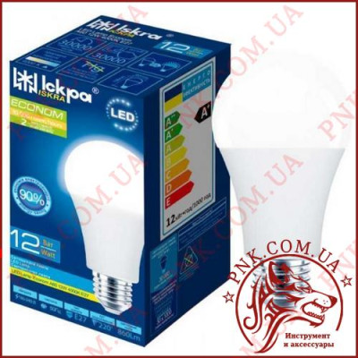 Лампочка ISKRA 12W LED 4000K E27 ECO світлодіодна (A60)