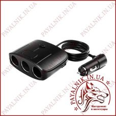 Автомобільний розгалужувач прикурювача Olesson №1635 12-24V 100W 3 гнізда з тумблером + 2 USB