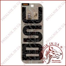 Перехідник REMAX Micro-Lightning Visual RA-USB2 Silver Перехідник REMAX Micro-Lightning Visual RA-USB2 Silver