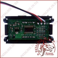 Вольтметр DC 0-30V цифровий СИНІЙ вбудований (три дроти) (DSN-DVM-568L-3) (27016B)