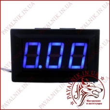 Вольтметр DC 0-30V цифровий СИНІЙ вбудований (три дроти) (DSN-DVM-568L-3) (27016B)
