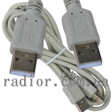 Шнур USB TCOM (шт.A-шт.А), version 2,0, діам.-4.5мм, 2м., сірий (5-0721)