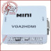 Конвертер перетворювач VGA HDMI гніздо VGA + гніздо 3,5мм (IN) - гніздо HDMI (OUT) MINI