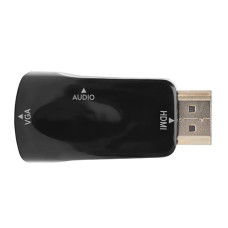 Перехідник конвертер HDMI – VGA + звук, в корпусі, перетворювач цифрового сигналу (4-0254)