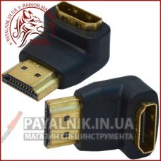Перехідник HDMI штекер - гніздо поворотний універсальний