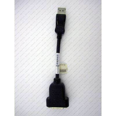 Перехідник Display Port (дисплей порт) – DVI (гніздо) на дроті 10см.