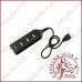 Концентратор USB HUB 4 порти в жовтій упаковці прямий