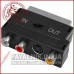 Перехідник Scart - RCA + гніздо mini din 4-х з перемикачем
