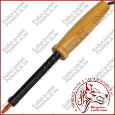 Електропаяльник 60 ват з мідним жалом WDB-60W, 220V, жало 6мм, дерево ручка.