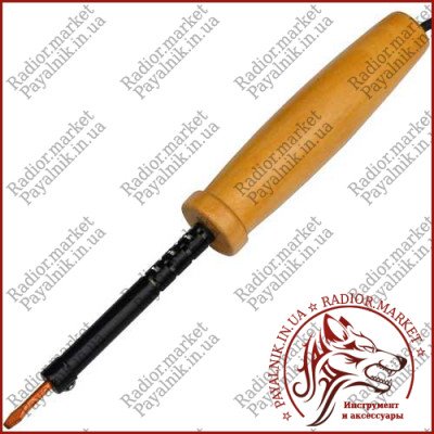 Паяльник з мідним жалом та дерев'яною ручкою WDB-30W, 220V, чорний