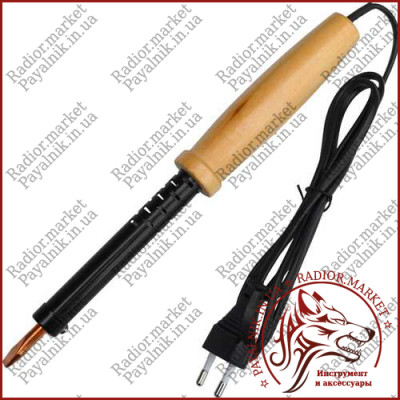 Паяльник для паяння 80 ват з дерев'яною ручкою WDB-80W, 220V