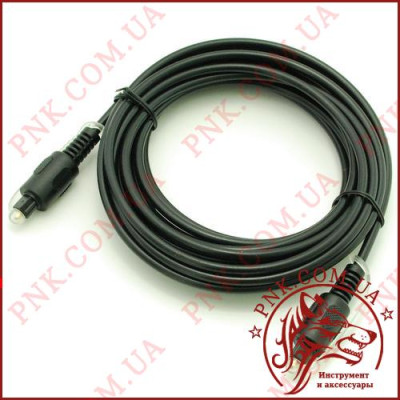 Кабель оптичний звуковий 5.0м Toslink plug чорний